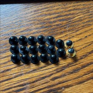 1990’s Plastic Tuxedo Buttons or Cufflinks
